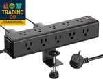 Standing Clamp Power Strip With 15 Outlets, Widely Spaced Desktop Edge Moun. Fixed Price $33.99.