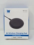 Just Wireless 10 Watt Qi Charging Pad For Apple & Android - Open Box. Fixed Price $6.99.
