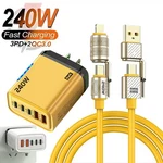 240W Supe Fast Charging 3PD+2QC3.0 Wall Charger For Samsung Iphone Android. Fixed Price $13.99.