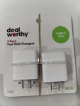 Dealworthy 2-PACK Fast Wall Chargers, Specifically The 30W Single Port Usb. Fixed Price $16.00.