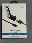 Just Wireless Car Charger Black Compact Usb-c To Usb-a Cable 2.4A 12 Watt 6-FT. Fixed Price $5.99.