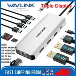 Wavlink Usb Hub Triple Monitor Laptop Docking Station 4K Hdmi Dual Dp 100W. Fixed Price $35.39.