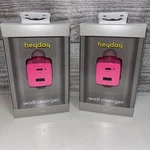 Heyday 2-PORT Fast Charging 25W Wall Charger Dual Ports Neon Pink Pack!. Fixed Price $10.00.