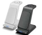 15W 3IN1 Wireless Charger Station Charging Dock For Apple Watch 11/10 Iphone 17. Fixed Price $15.00.
