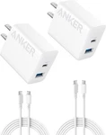 Anker Iphone 17/16 Charger, 2-PACK 20W Fast Usb Block, For White. Fixed Price $24.99.