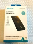 Anker - Powercore Metro Slim 10,000 Mah Portable Charger Dark Gray New!!. Fixed Price $18.95.