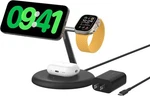 Belkin Magsafe-compatible 3-IN-1 Wireless Charger Stand. Fixed Price $43.99.