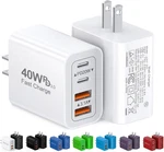2-PACK 40W Usb Charger Cube, Wall Plug Fast Charging Block, 4-PORT Pd+qc Pow. Fixed Price $14.59.