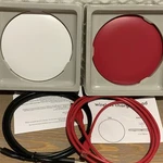 Heyday Qi Wireless 5W Charging Puck Red+ White Lot Of 2- As Shown. Fixed Price $15.99.