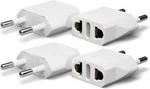 Pack European Travel Plug Adapter, Unidapt Us To Of 4, White. Fixed Price $7.70.