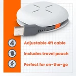 Ventev 5W Wireless Chargewrap Adjustable 4FT Cable Wcwminivnv - White. Fixed Price $16.33.