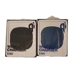 2 Staples Qi Wireless Charging Pad 10W For Iphone Android Blue Black. Fixed Price $9.99.