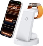 Anlmz 3-IN-1 Wireless Charger/charging Station For Apple Multiple Devices White. Fixed Price $19.99.
