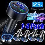 5 Ports Auto Car Fast Charger Pd Usb Type-c Digital Display Voltage For Iphone. Fixed Price $9.88.
