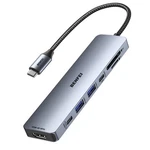 Benfei 7-IN-1 Hub With HDMI(4K 60HZ), 2 Usb-a, Usb-c Data, 100W Grey. Fixed Price $27.35.
