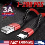 Braided Type-c Usb-c To Usb-a Fast Cable Charger Lot Charging Cord. Fixed Price $240.49.