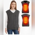 Cycyheat Grey Unisex Heated Sweater Vest Size Medium Nwot (no Battery Included). Fixed Price $30.00.