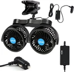 Car Fan Adjustable Head 12V 360 Rotatable 4 Inches Clip. Fixed Price $28.59.
