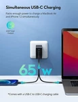 Ravpower 65W Fast Charger Your Macbook Pro And Iphone Simultaneously. Fixed Price $55.99.