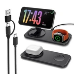 2IN1 Magnetic Wireless Charger Charging Station For Apple Watch 11/10 Iphone 17E. Fixed Price $22.49.