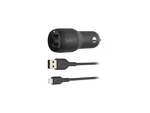 Belkin CCD001BT1MBK Black Boost Dual Usb-a Car Charger 24W + To. Fixed Price $79.73.