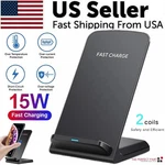 Wireless Fast Charger Charging Pad Stand Dock For Samsung Galaxy Iphone. Fixed Price $9.59.