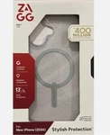 Zagg Milan Snap Magsafe Case 13FT Protection For Iphone 16 Silver Glitter. Fixed Price $13.99.