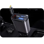 Retractable Car Charger 3 1 Fast Charging Type Adapter Silver And Black. Fixed Price $19.17.