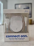 Onn. 4.8A Dual-port Wall Charging Kit With 3FT Micro-usb To Cable, White New. Fixed Price $10.95.