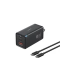 Baseus 65W Usb Gan Charger, 3-PORT Foldable Wall Adapter, Fast Charging. Fixed Price $66.07.