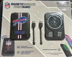 Nfl Buffalo Bills 2 Pack Magnetic Wireless Power Banks. Fixed Price $39.99.