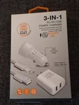 Wall+car Charger Kit Usb-c Lighting For Iphone 15 Galaxy S23 S22 Pixel 5" Cord. Fixed Price $11.99.