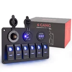6 Gang Rocker Switch Aluminum Panel With Dual Usb Port Charger Socket. Fixed Price $43.99.
