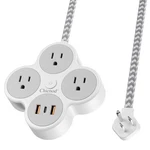 6-IN-1 Wall Mount Power Strip With 3 Ac Outlets, 2 Usb Ports, Type-c .... Fixed Price $25.04.