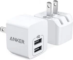 Anker Usb Charger 2-PACK Dual 12W Wall W/ Foldable Plug Powerport. Fixed Price $36.64.