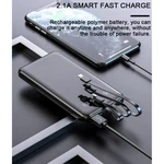 Portable Power Bank 90000MAH Fast Charging Battery With 3 Built Cables Black. Fixed Price $13.99.