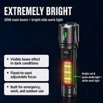 2PACK- 2000LM Rechargeable Led Flashlight Usb-c Rgb Power Bank Magnetic Tactical. Fixed Price $28.95.