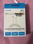 Anker 10' Braided Lightnin To Usb-a Charging 3X Faster, Cable White. Fixed Price $8.98.