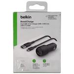 Belkin Usb-a Dual Car Charger 24W With Usb-c Cable CCE001BT1MBK (new/open Box). Fixed Price $9.99.