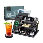 Black Wood Phone Docking Station For & Women-laptop, Ipad Holder W/coaste.... Fixed Price $54.57.