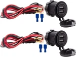 Dual Usb Charger Socket Waterproof Power Outlet 12V/24V 2.1A & For Car Boat. Fixed Price $17.57.