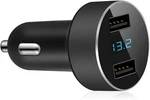 Lihan Usb Car CHARGER,12V/24V Voltage Meter, Output 4.8A, Cigarette Black. Fixed Price $29.61.