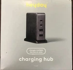 Lot Of 45 Heyday Port Charging Hub Vertical 2C + 2A - Black (35 New/ 10 Open). Fixed Price $189.00.