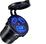 Kewig 12V Usb Outlet Car Charge, 108W Super Fast Dual PD3.0 & QC3.0 3-PORT.... Fixed Price $23.38.