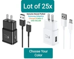 Genuine Samsung Galaxy Adaptive Fast Wall Charger With Type-c Cable (lot Of 25X). Fixed Price $71.25.