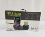 M-edge 3-IN-1 Wireless Charging Station Dock Qi Enabled Apple Accesories. Fixed Price $17.95.