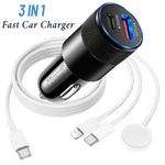 38W Fast Car Charger Charging Cable For Iwatch/iphone 17 16 15 14 Samsung. Fixed Price $8.50.