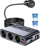 Lihan 7-1 Cigarette Lighter SPLITTER,12V/24V Car Charger Adapter With 3 Socket. Fixed Price $19.37.