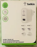Belkin Global Travel Charging Adapter Kit. Fixed Price $15.99.
