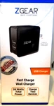 Zgear Fast Wall Charger Usb 24W Two Port. Fixed Price $9.99.